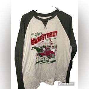 long sleeve holiday disney shirt- Mickey Xmas